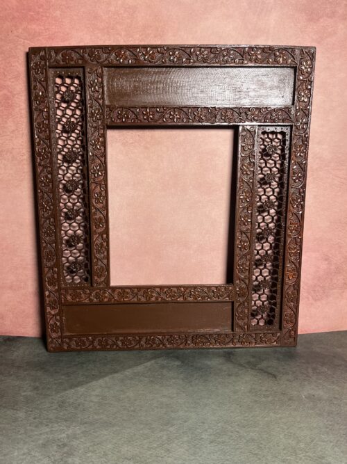 Vintage wooden  wall decor carving and jali cutting photo frame - Image 5