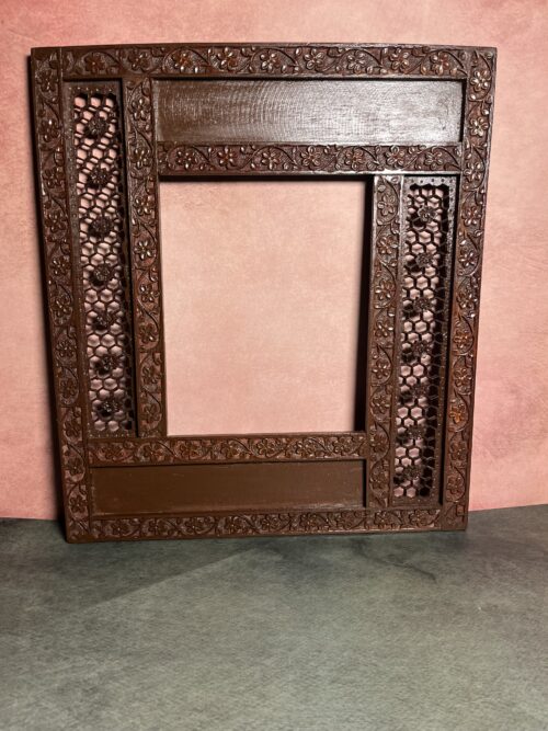 Vintage wooden  wall decor carving and jali cutting photo frame