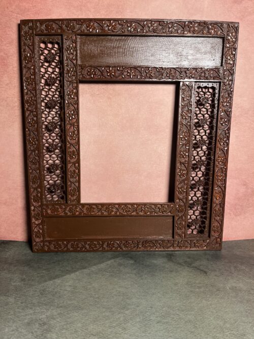 Vintage wooden  wall decor carving and jali cutting photo frame - Image 2