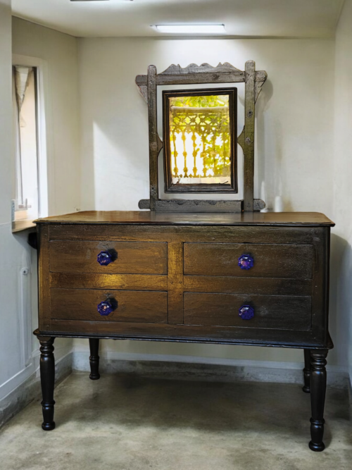 Vintage wooden dressing table - Image 3