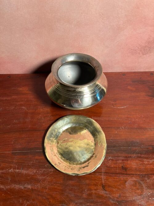 Vintage bronze haandi - Image 2