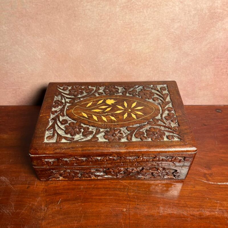 Vintage Wooden Hand Carving Box
