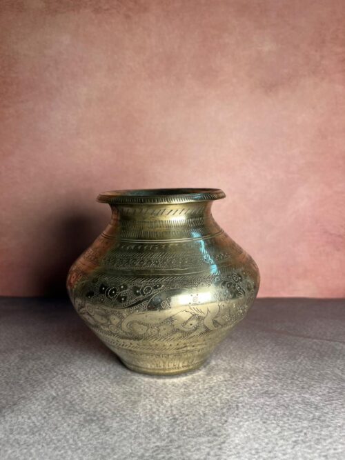 Vintage bronze hand carving pot - Image 2