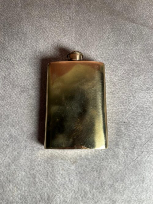 Vintage brass flask bottle - Image 4