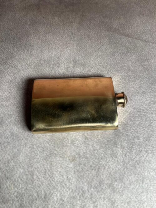 Vintage brass flask bottle - Image 3