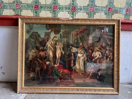 Vintage german lithograph...very rare in very large size