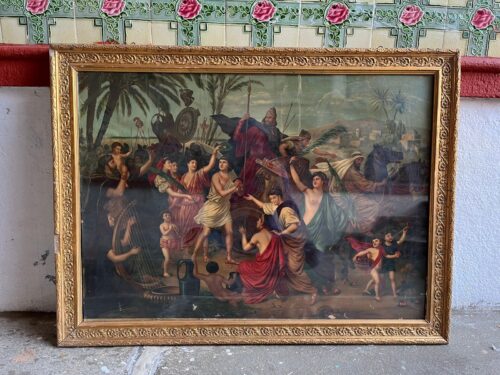 Antique very rare lithograph made in germany - Image 3