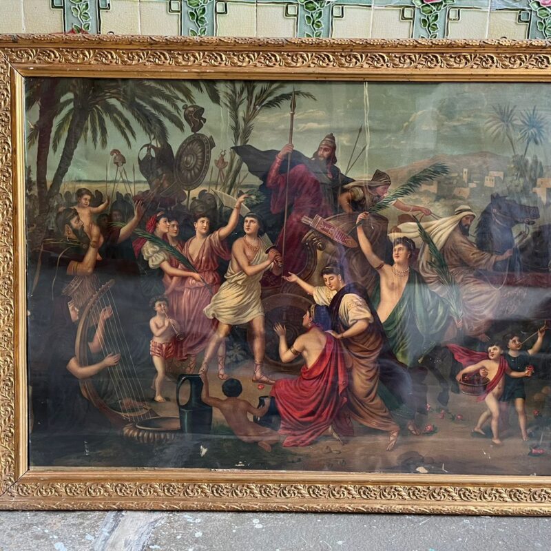 Antique Very Rare Lithograph Made In Germany