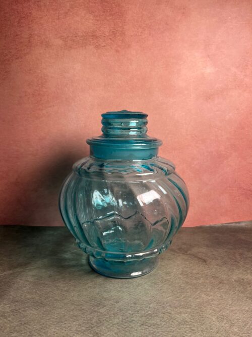 Vintage glass blue har (bhand)