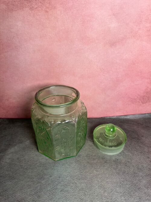 Vintage glass green jar (bhand) - Image 3