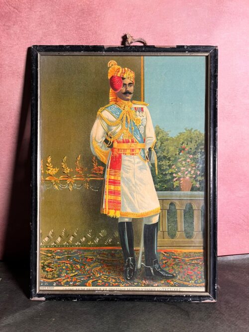 Vintage Ravi verma ganga singh g oilograph oilograph - Image 6