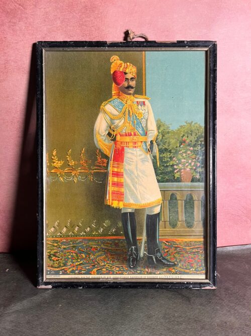 Vintage Ravi verma ganga singh g oilograph oilograph - Image 5