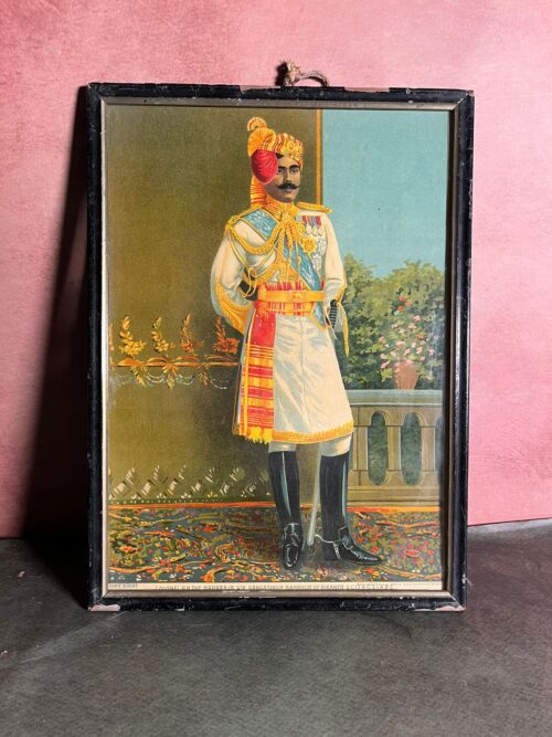 Vintage Ravi verma ganga singh g oilograph oilograph