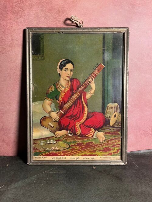 Vintage Ravi verma maharashtri sundri oilograph