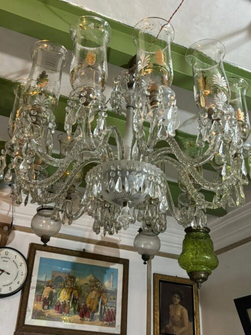 Antique 12 lamps oslar chandelier - Image 7