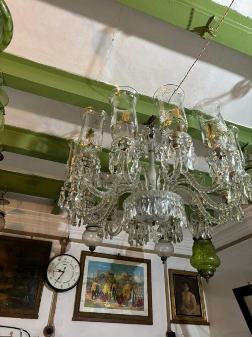 Antique 12 lamps oslar chandelier - Image 5