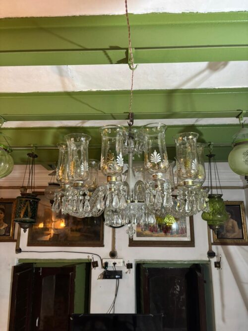 Antique 12 lamps oslar chandelier - Image 8