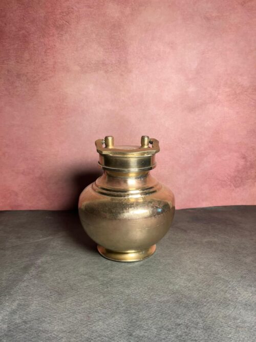 Vintage bronze holly water pot