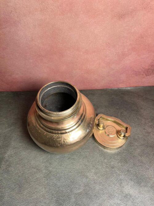 Vintage bronze holly water pot - Image 3