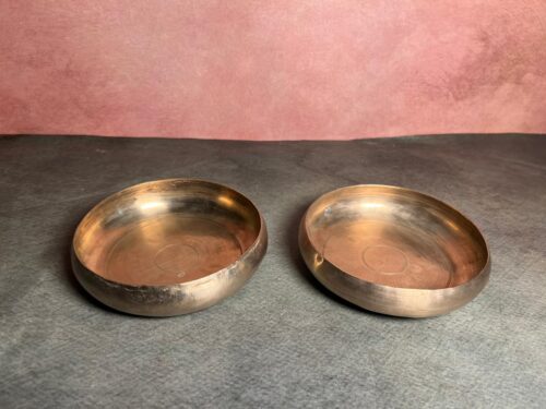 Vintage kaansa two pcs haldi and kumkum bowls