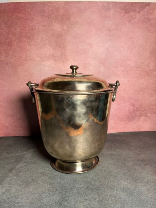 Vintage brass extra large size bucket with lid