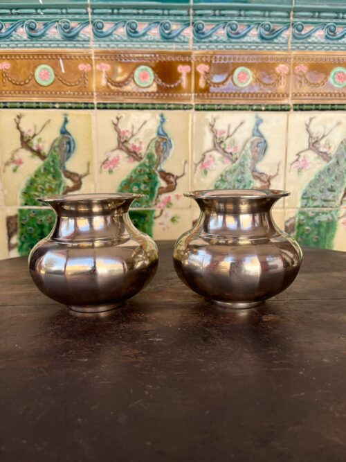 Vintage brass  2 pcs pot set