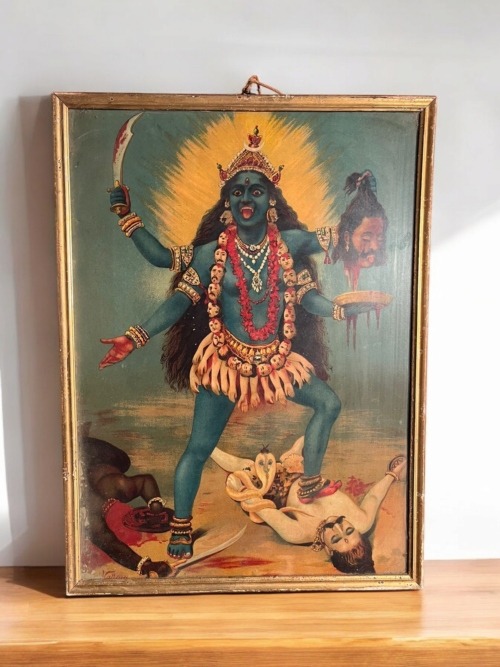 Antique very rare raja ravi ravi verma oilograph - Image 2