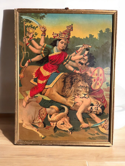 Antique raja ravi verma oilograph - Image 3