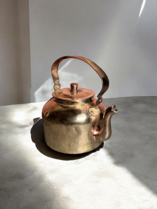 Vintage brass large size tea kettle - Image 2