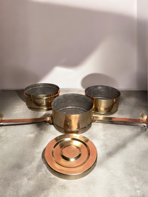 Vintage brass three tier tiffin dabba - Image 2