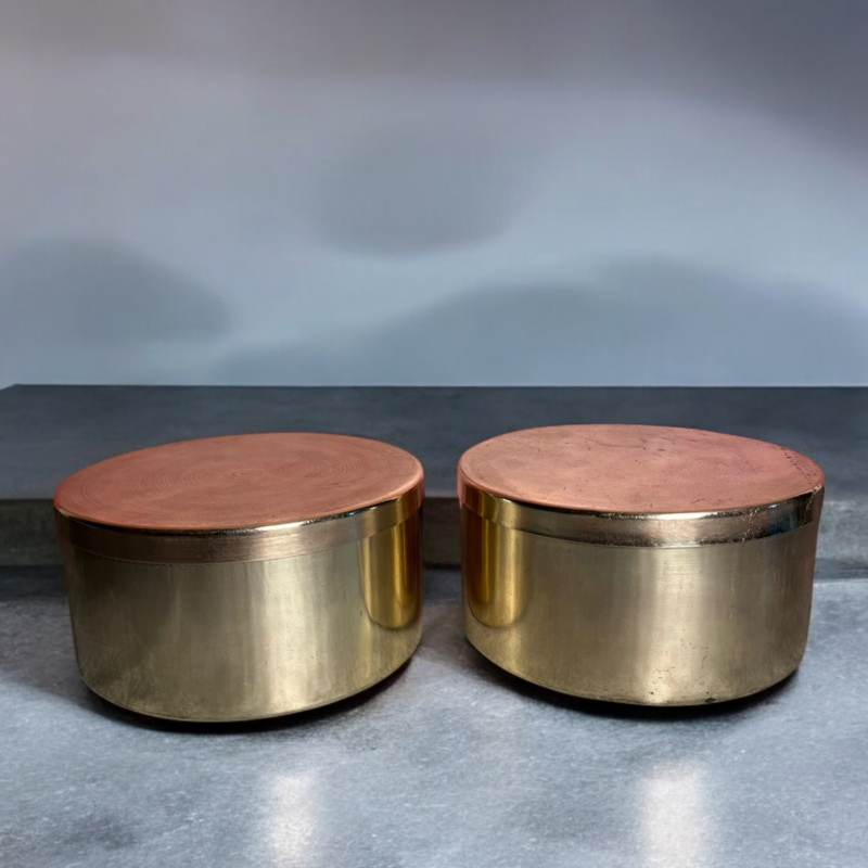 Vintage Brass Two Boxes Set