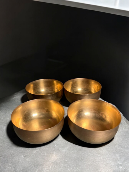 Vintage brass 4 PC's serving bowls - Image 2