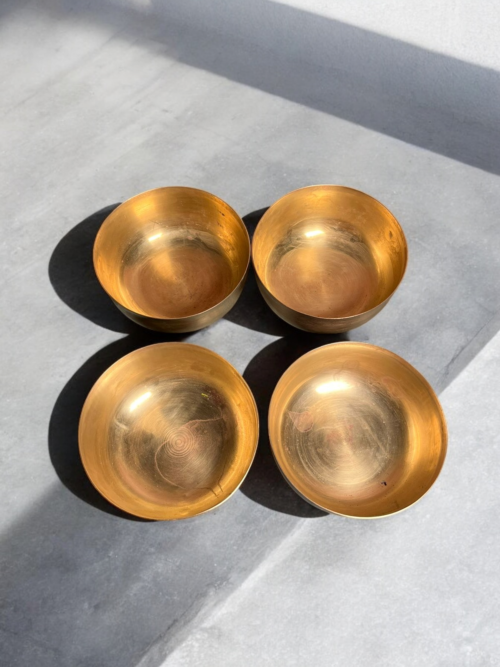 Vintage brass 4 PC's serving bowls - Image 3