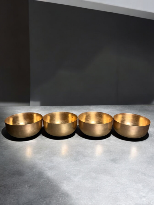 Vintage brass 4 PC's serving bowls