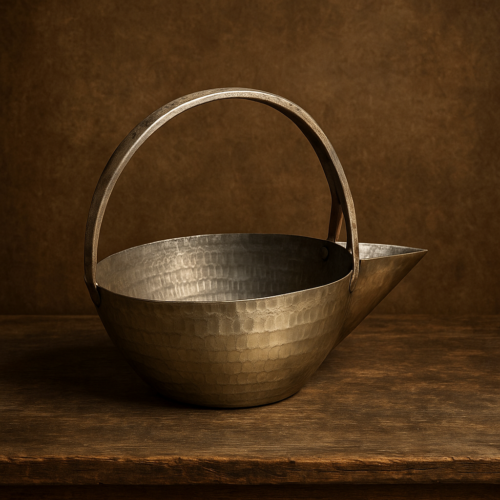 Vintage brass large size rasavali (daal server, flower basket)