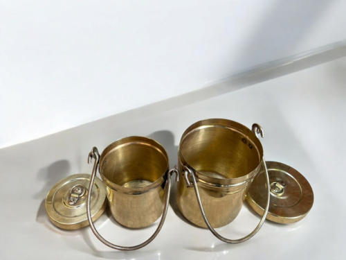 Vintage brass 2 pcs barni set - Image 3