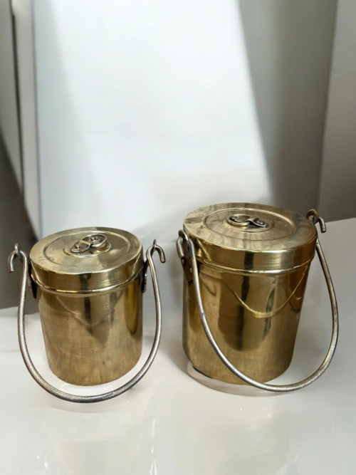 Vintage brass 2 pcs barni set - Image 2