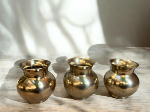 Vintage bronze 3 pcs pots set - Image 2