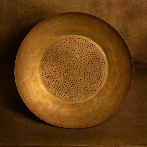 Vintage brass large size chalni