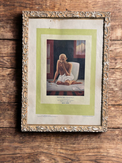 Original vintage oleograph _mahatma gandhiji - Image 2