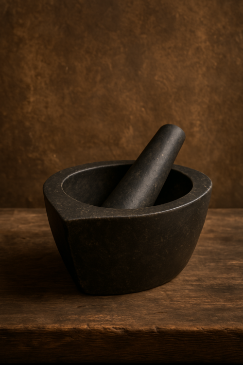 Handcrafted Black Stone Khalbatta (Mortar & Pestle) – Heavy Duty & Long Lasting - Image 2