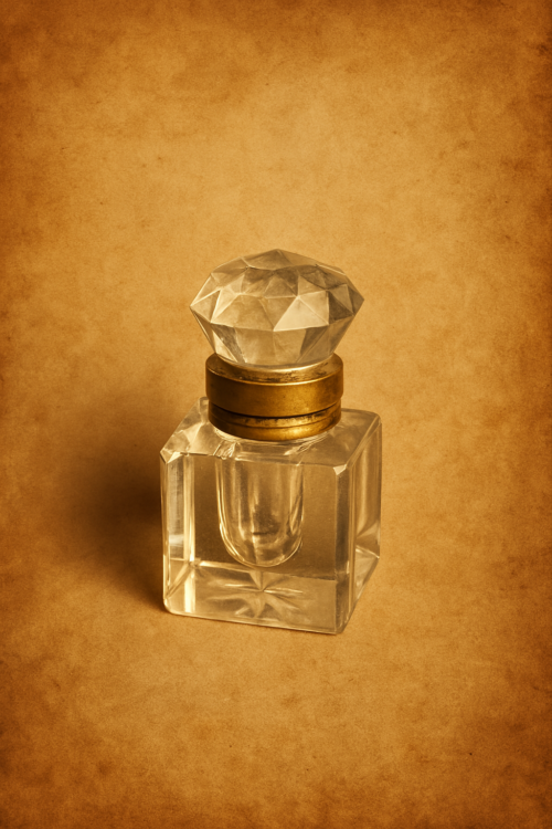 Antique  British cutglass ink pot - Image 3