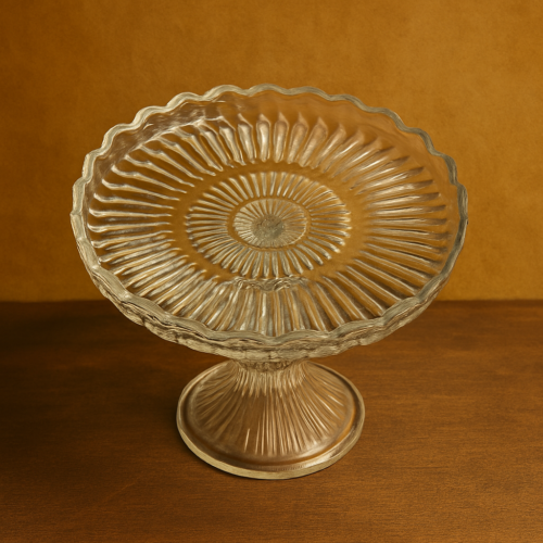 Vintage glass cake stand - Image 4