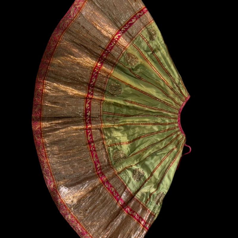 100 + Years Old Antique Traditional Real Gold And Silver Work Lehnga/Ghagra ( Skirt)