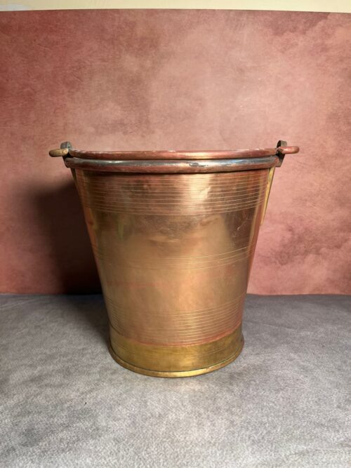 Vintage brass solid weight bucket