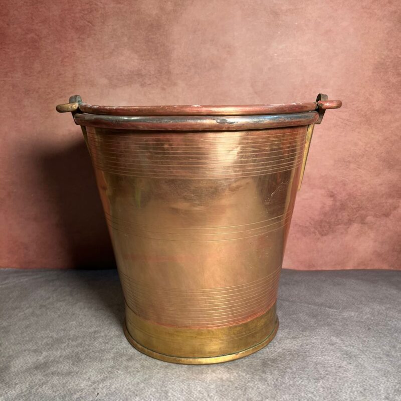 Vintage Brass Solid Weight Bucket