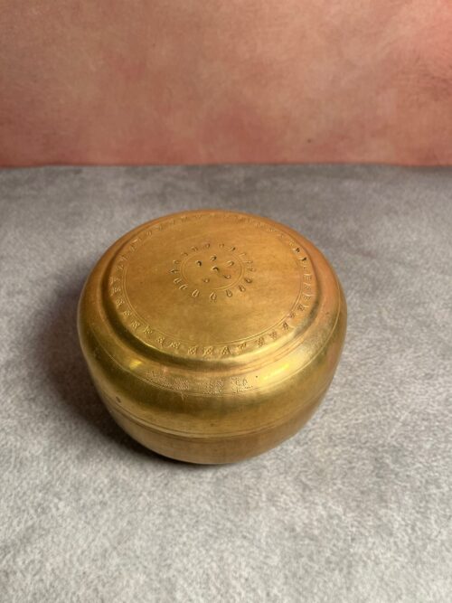 Vintage brass round box