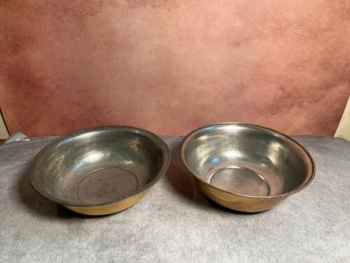 Vintage brass 2 pcs large size bowls - Image 4