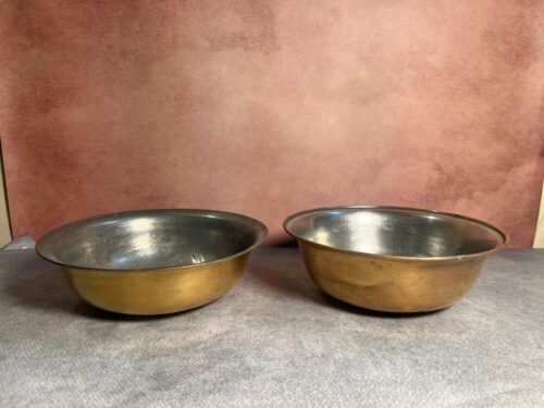 Vintage brass 2 pcs large size bowls