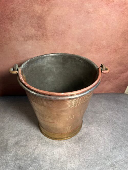 Vintage brass solid weight bucket - Image 5